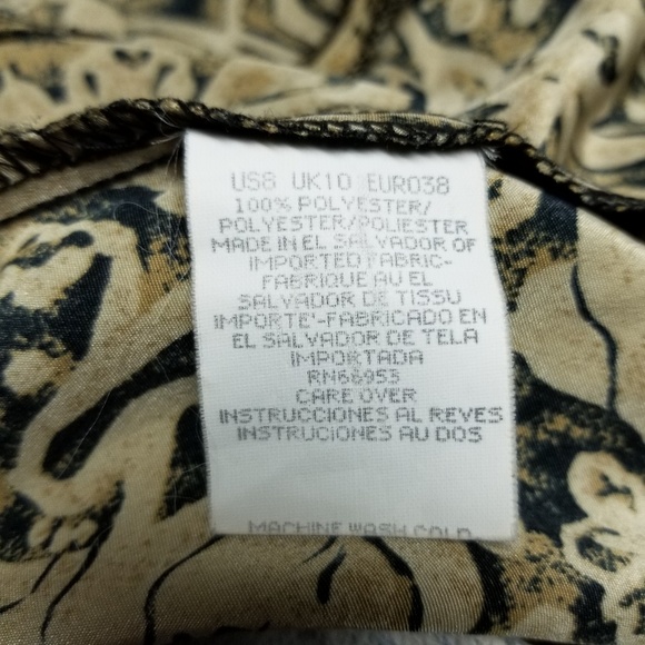 Vtg LESLIE FAY Maxi Dress 8 Button Down Tie Back - Picture 6 of 7